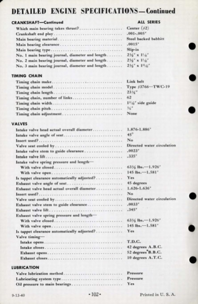 1941 Cadillac Salesmans Data Book Page 107